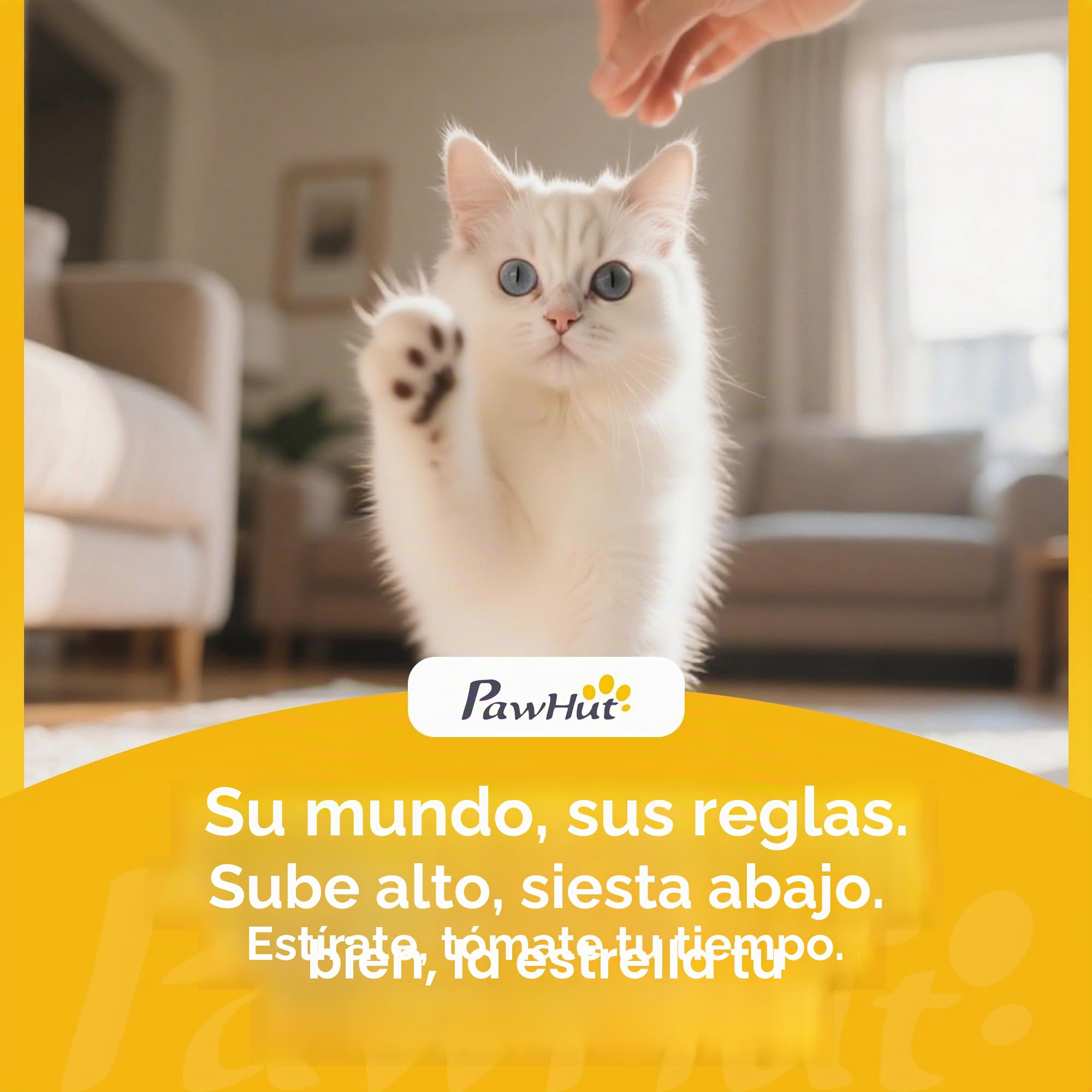 PawHut Árbol para Gatos de Suelo a Techo, multinivel, Torre para Gatos Regulable en Altura 225-255 cm, con Postes rascadores de sisal, caseta, Cama y Pelota Colgante, Revestimiento de Felpa, Gris | Varios niveles, Postes Sisal, Nicho, Cama, Pelota colgant