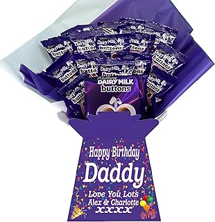 Personalised Chocolate Hamper Gift Bouquet Made With CADBURY BUTTONS