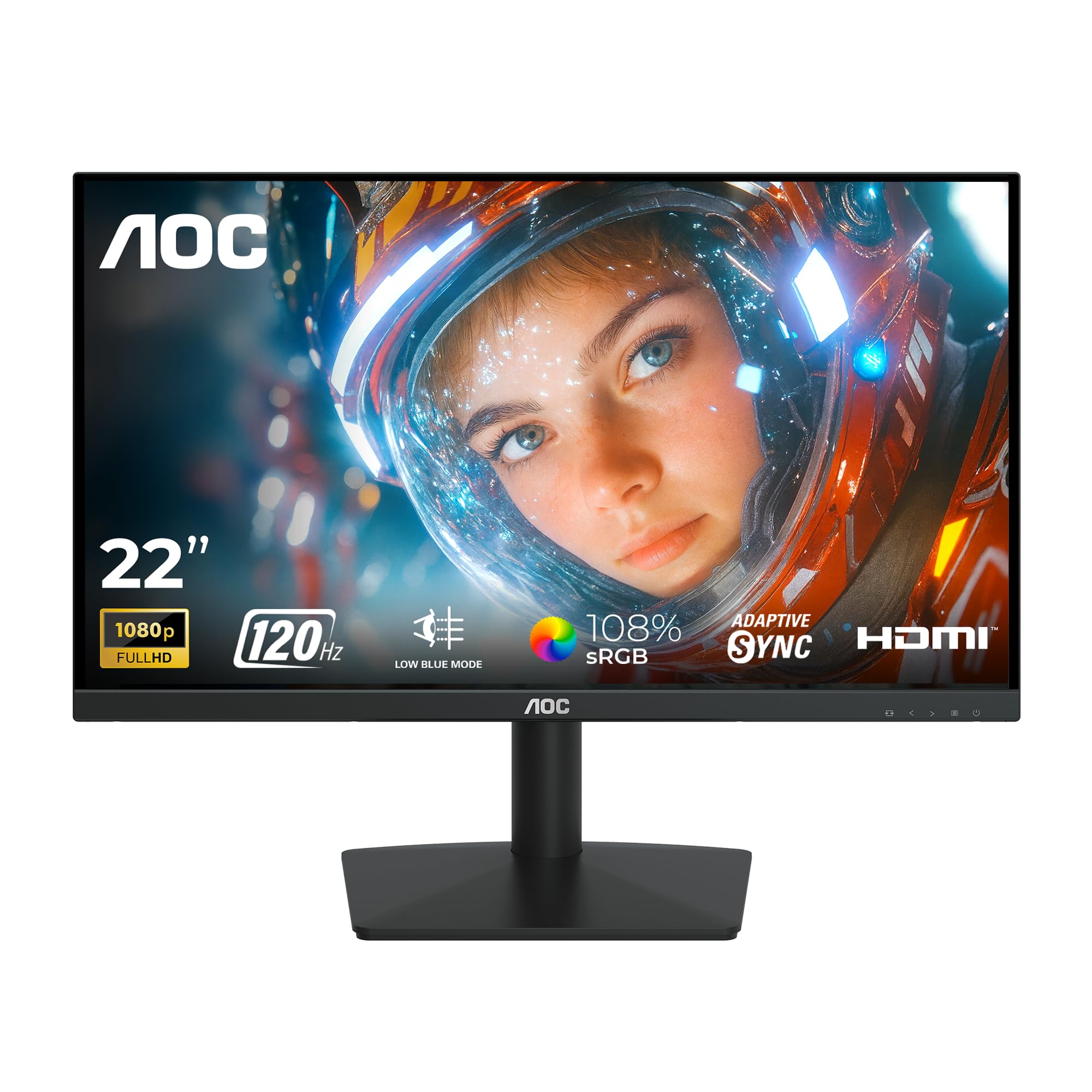 AOC 22B15H2 21.45” Full HD IPS Monitor | 120Hz Refresh Rate | 1ms MPRT | Adaptive Sync | 3-Sided Frameless | Low Blue Mode | HDMI & VGA | Black-image-39