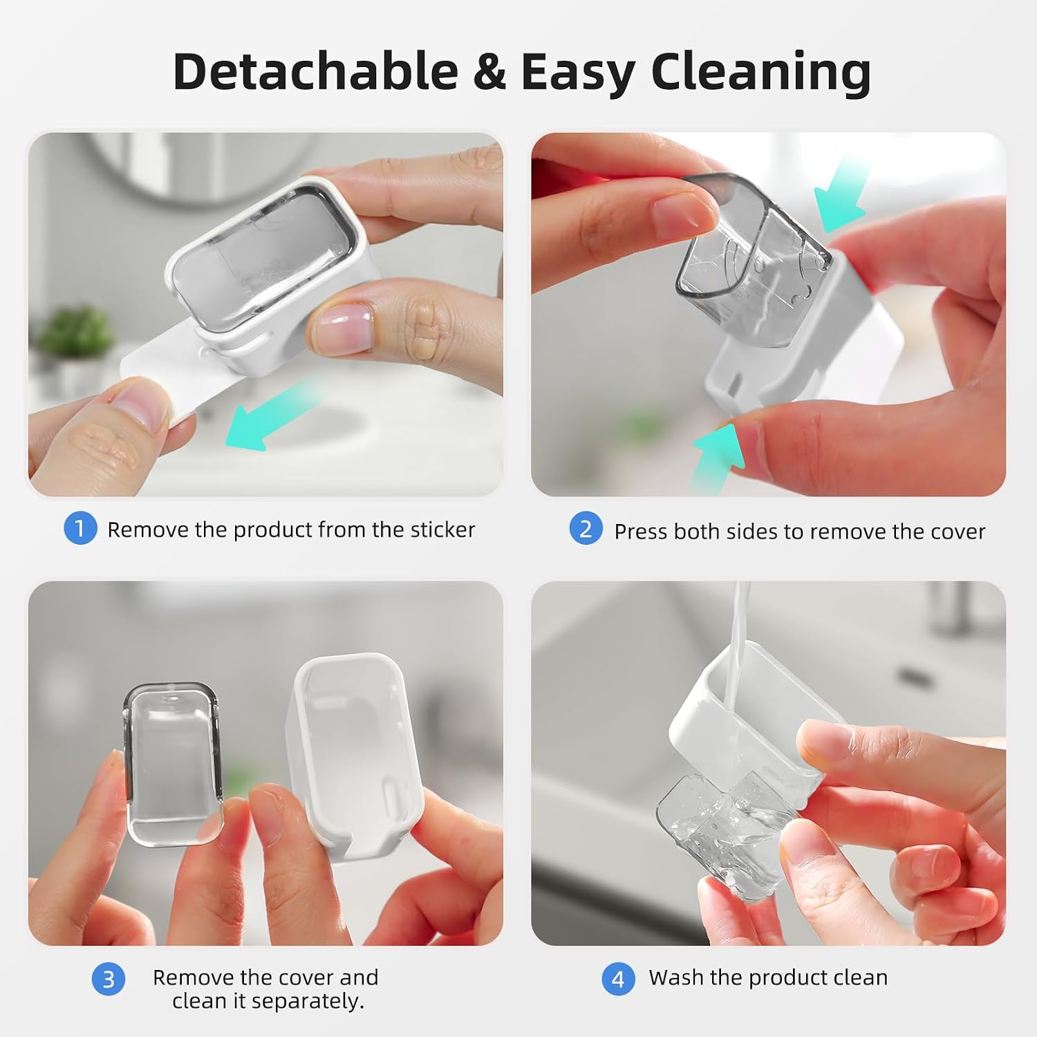 MOPMS Toothbrush Cover Travel 2PCS, Stay Closed with Band Electric Toothbrush Covers Caps, Toothbrush Head Cover for Travel, Camping, Bathroom, Business, Grey