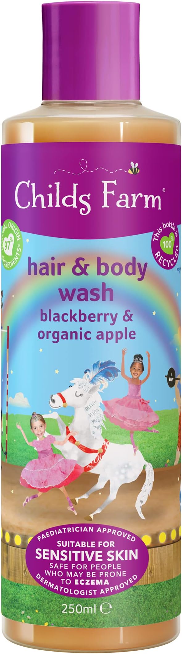 Childs Farm Blackberry & Organic Apple Hair & Body Wash 250ml (PACK OF 4)