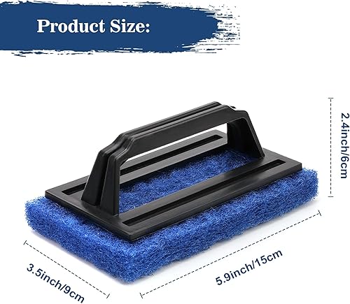 Miniatura 2 de Caydo Paquete de 3 almohadillas de limpieza de serigrafía, cepillo limpiador azul con asa, removedor de tinta de serigrafía para recuperar marcos de