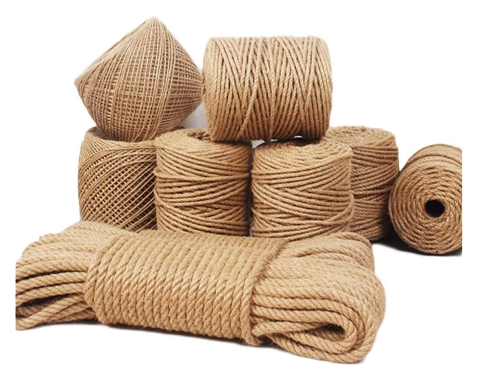 Corda in juta naturale marrone, Corda di iuta canapa 10mm 12mm(12mm,60m)