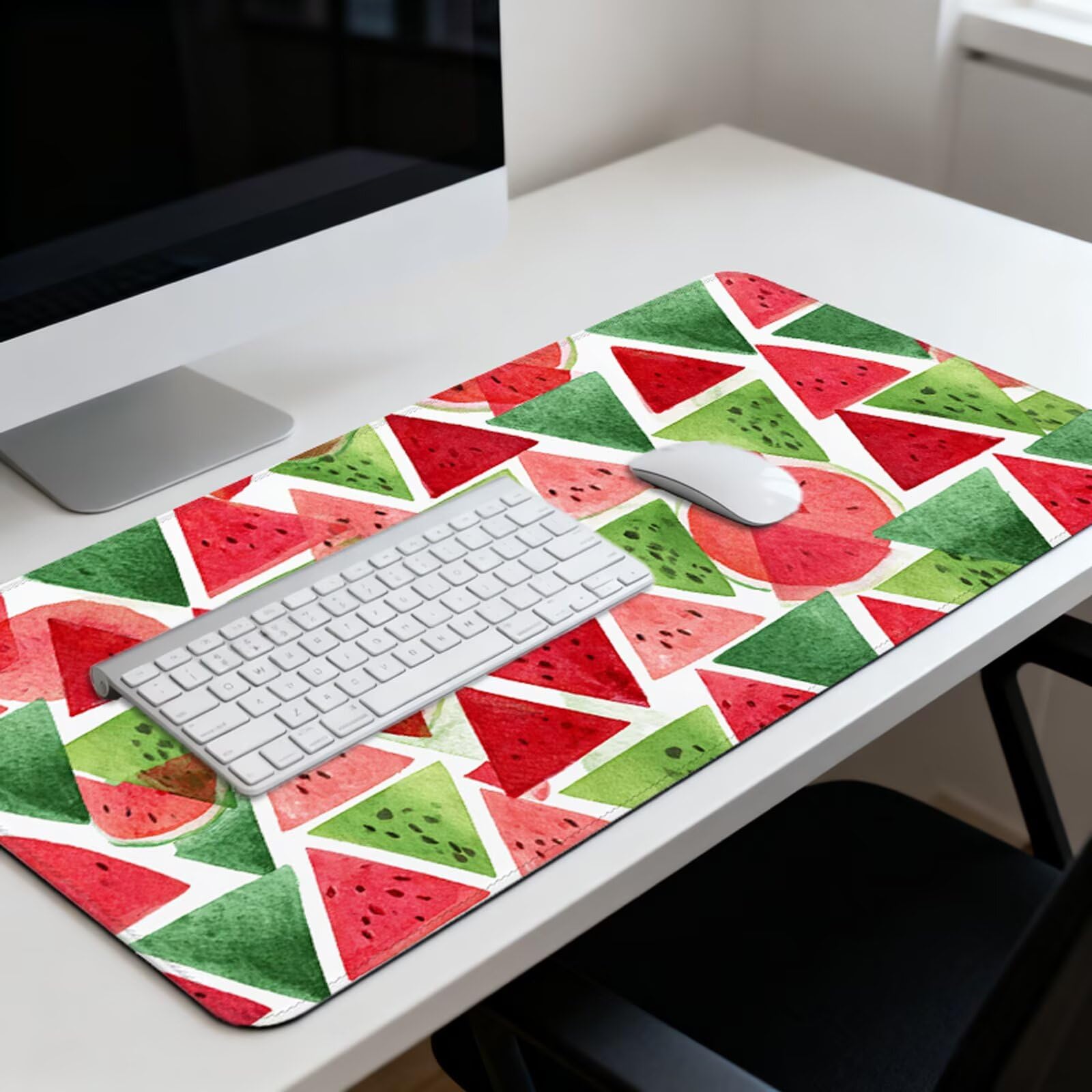 Czerwona podkładka pod mysz XXL 1200 x 600 mm, letnia podkładka pod mysz na biurko z wodoodporną powierzchnią i antypoślizgową podstawą, podkładka pod mysz do biura, komputera, poprawia dokładność i