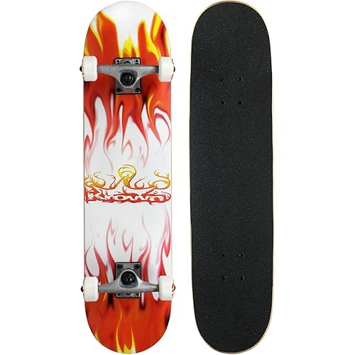 Krown Rookie Complete Skateboard - Pro Style Quality - Maple 7-Ply Deck, Aluminum Trucks, Urethane Wheels, Precision Bearings - The Perfect Beginners First Board