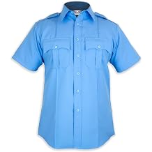 First Class 100% Polyester Short Sleeve Mens Uniform Shirt White