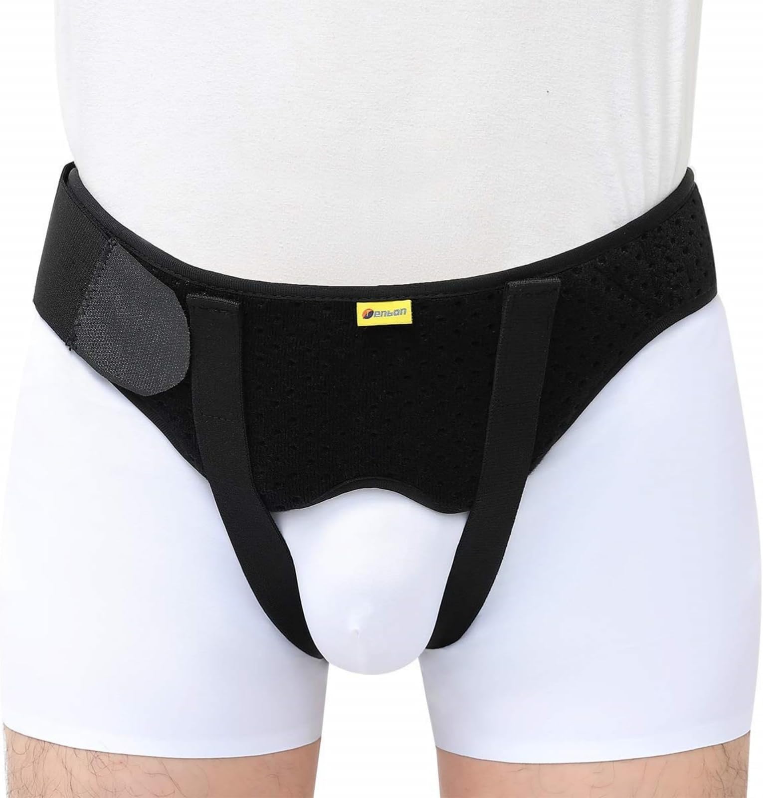 Hernia Belt for Men and Women Flexible Adjustable Inguinal Groin Hernia Belt Support Truss Pain Relief Recovery Strap with 2 Removable Compression Pads Comfortable Material (L)