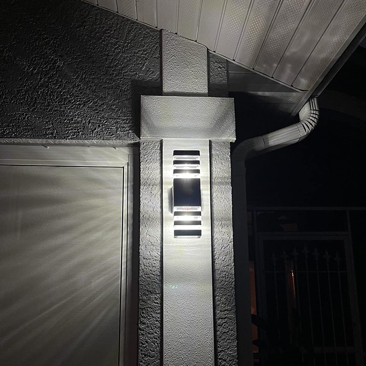 2 Pack LED Up and Down Lights, Outdoor Light Fixture, Exterior Lights for House, GU10 Bulbs 14W IP65 3000K 1200LM Warm White, Square Outdoor Sconce for Front Porch, Patio, Garage