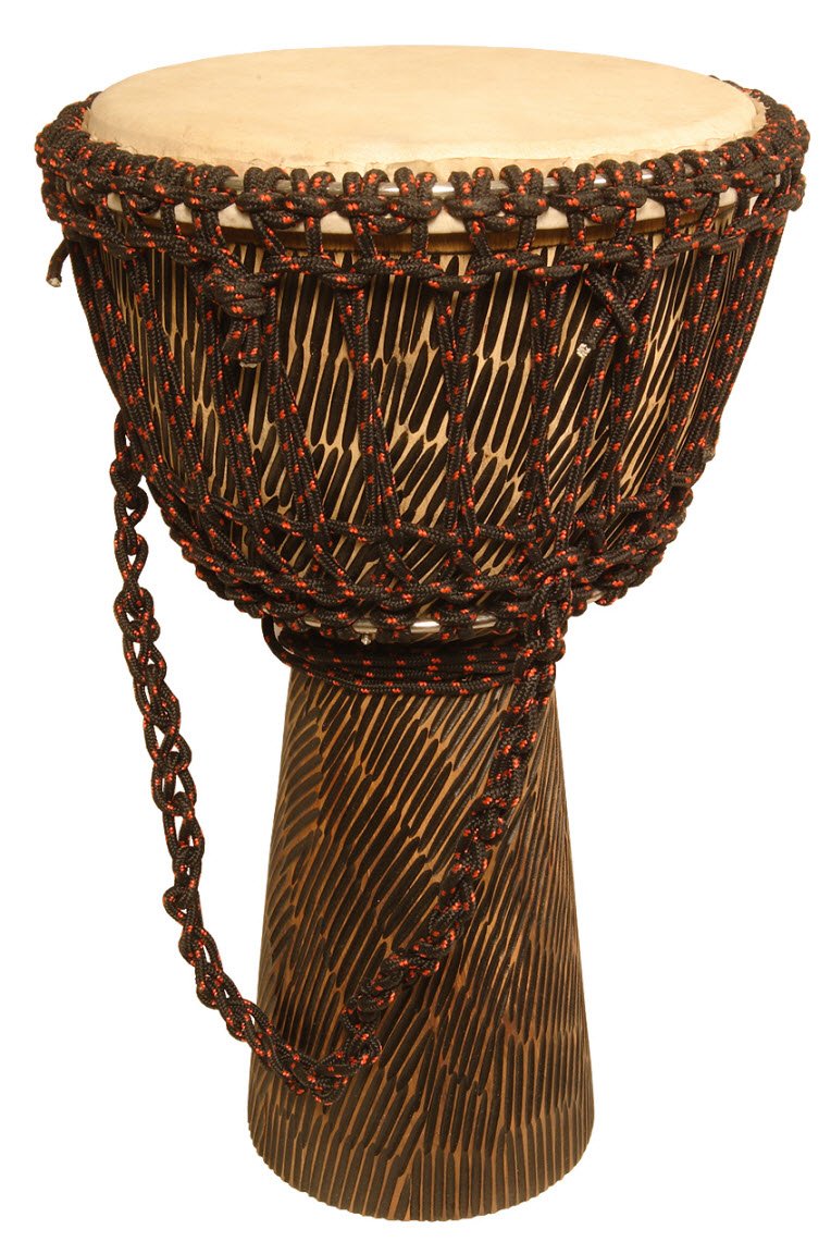 Djembe, 10" x 20", Hand Hewn