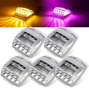 Amazon.com: Partsam Cab Light, 5Pc 17LED Dual Color Square