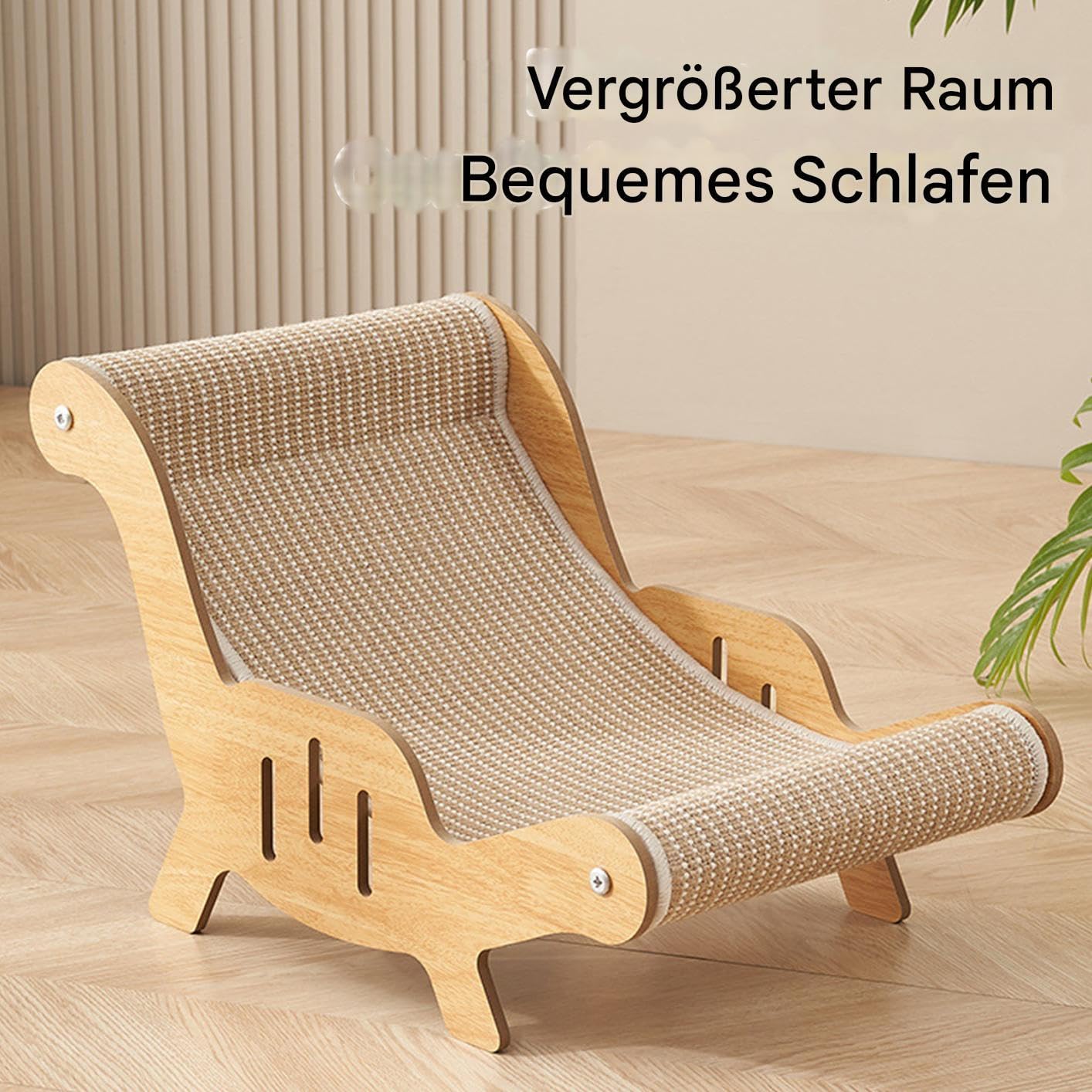 Katzenkratzer Lounge, Scratch Lounge Katzenbett | Kätzchen kratzen Liegesofa, Sisal Scratcher Bett Großer Katze Kratzerpfosten für Kätzchen und Erwachsene Kratzermöglichkeitenschutz