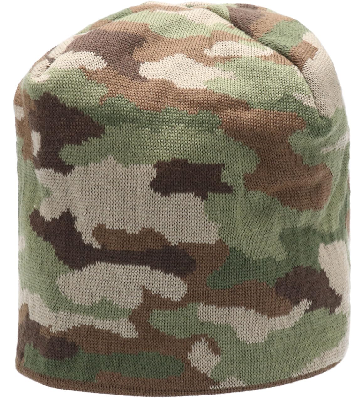 Unisex Beanie aus Schurwolle mit Tarnmuster