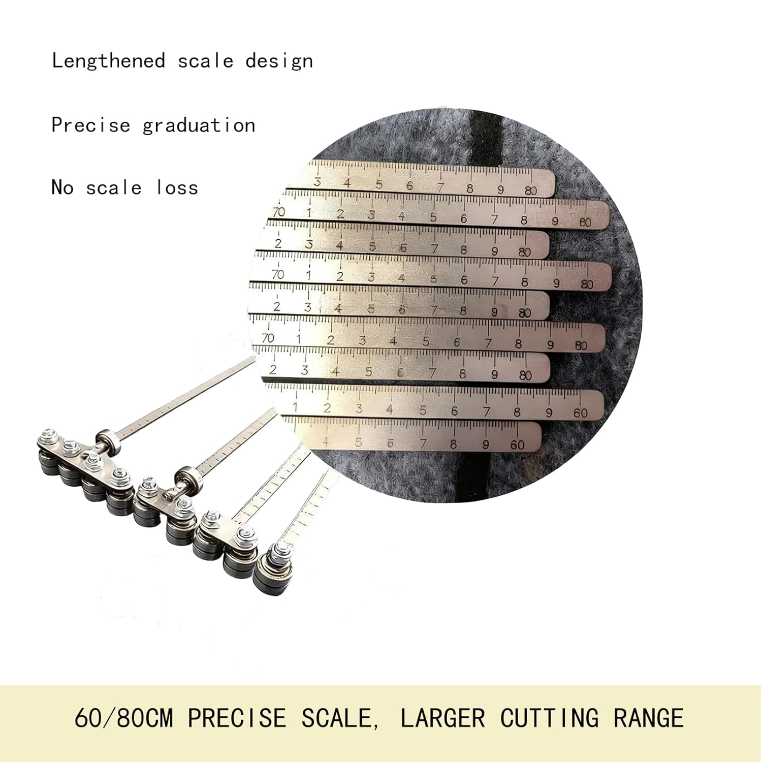 Positioning Calipers for Precise Measurements & Secures Materials, Precision Cutting Guide for Circular Saws, Adjustable Guide Rail for Woodworking Positioning Cutting