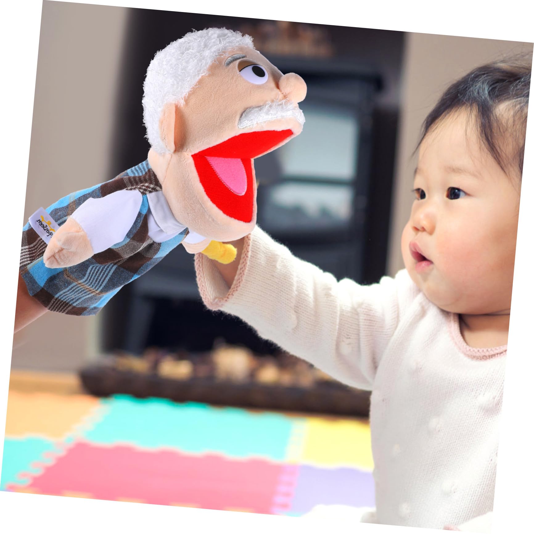 Marionetas de Mano Realistas para Niños 2 Piezas Relleno de Algodón PP para Actividades de Imaginación y Sensibilidad