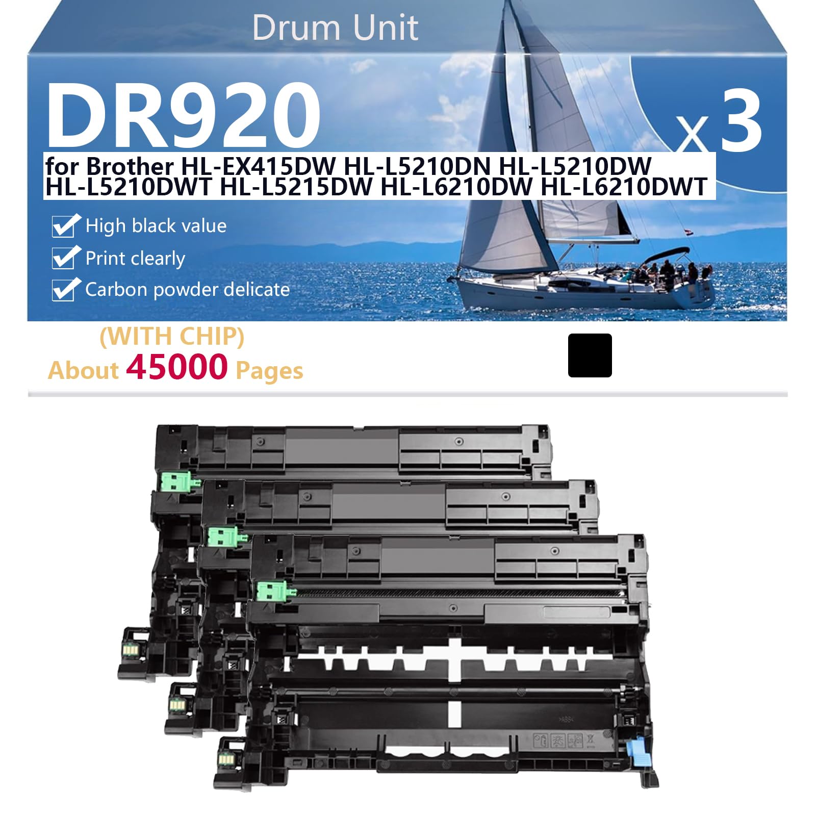 DR920 Unità Tamburo Nero ad alta Capacità DR920 con Chip
