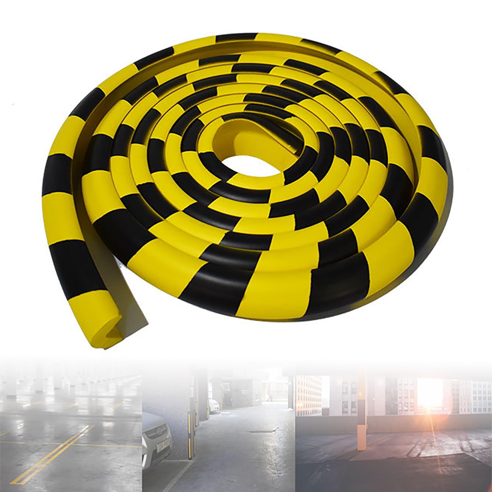 Protection de colonne de stationnement en caoutchouc autocollant pour mur de garage et parking