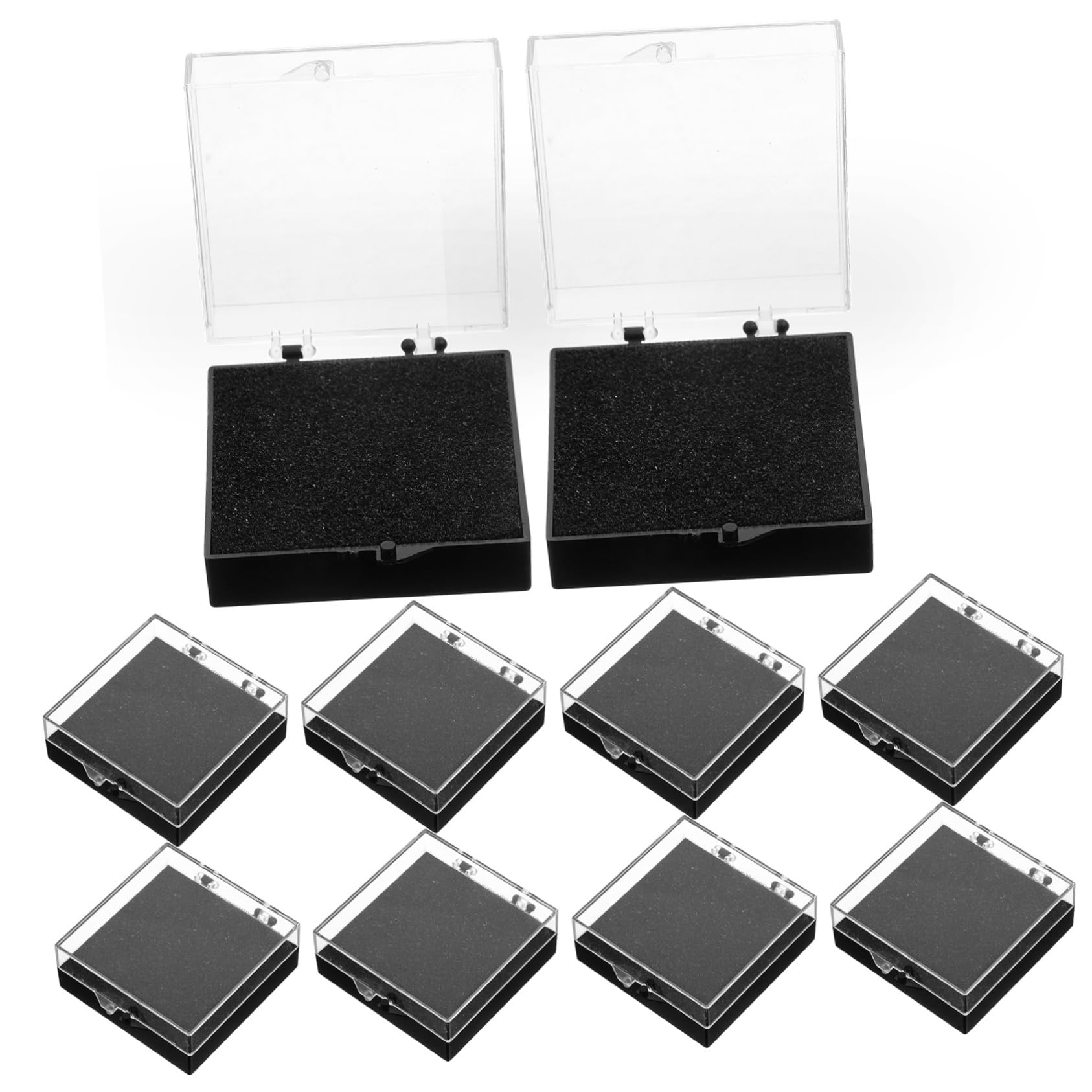 30pezzi Trasparenti Per Badges e Organizzatore Scatole Con Base Per e Accessori Dimensioni Protezione e Presentazione Per Personale e Negozi