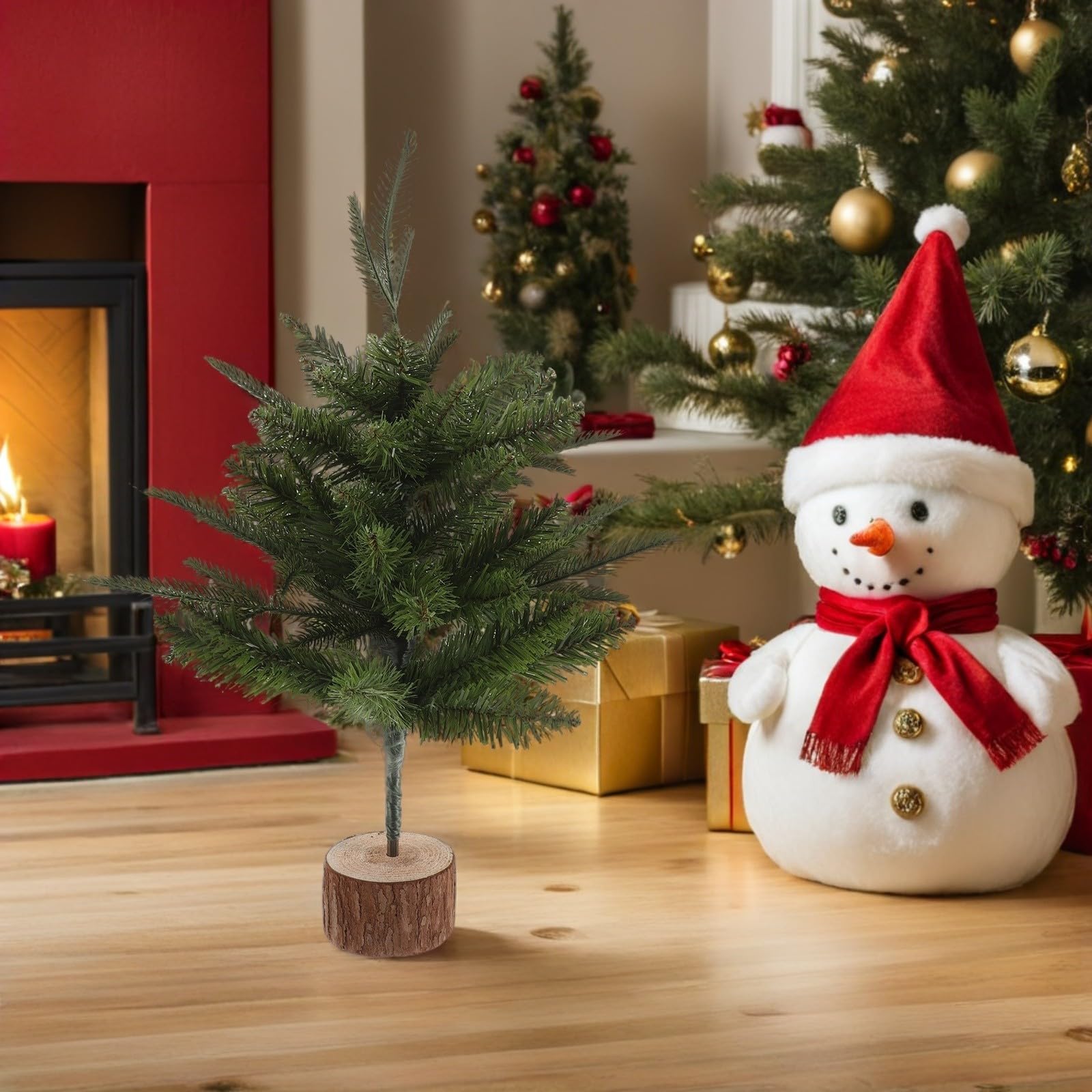 5 Stück Künstliches Tisch Weihnachts Mittelstück 45cm mit