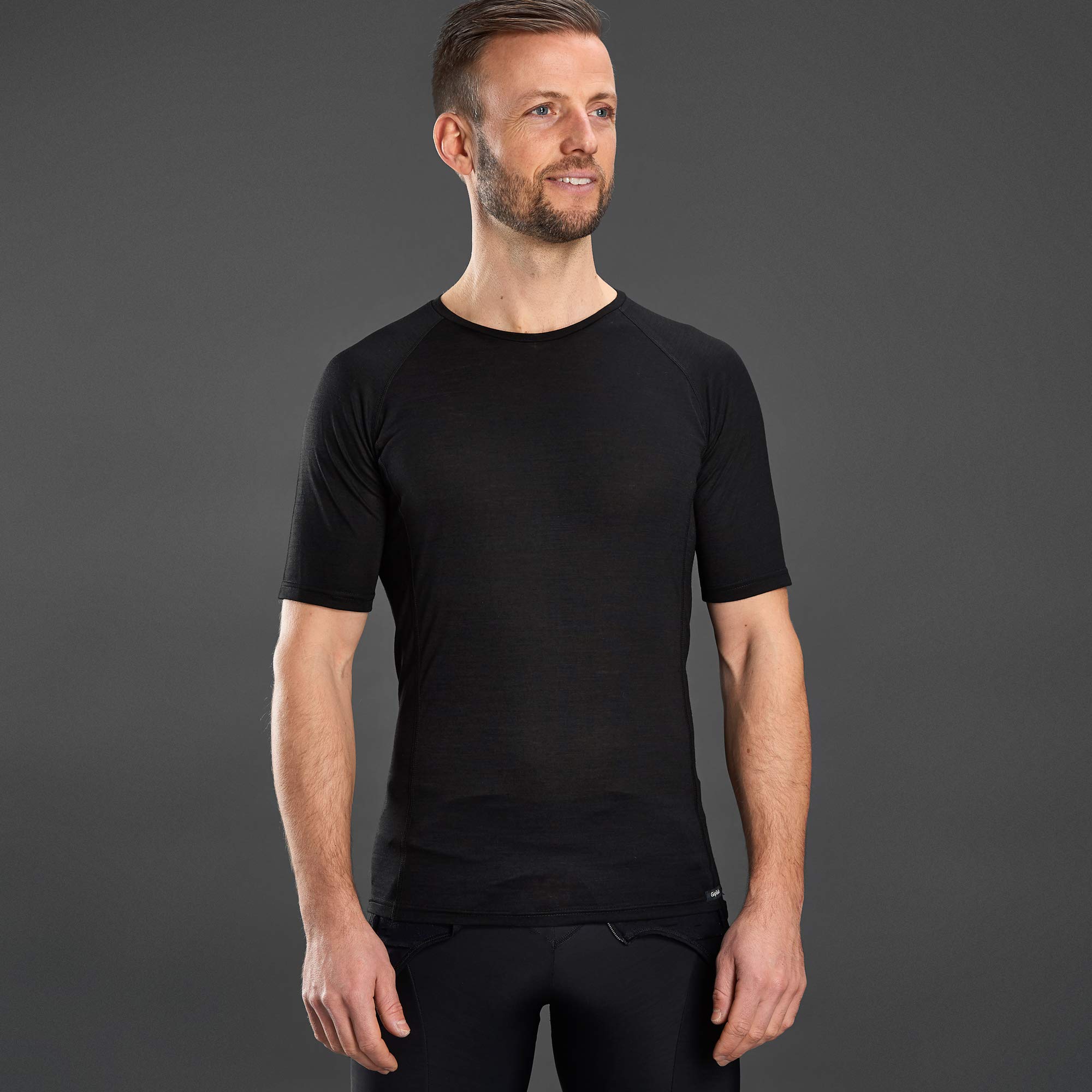 GripGrab Merino Blend - Camiseta interior térmica de manga corta para hombre