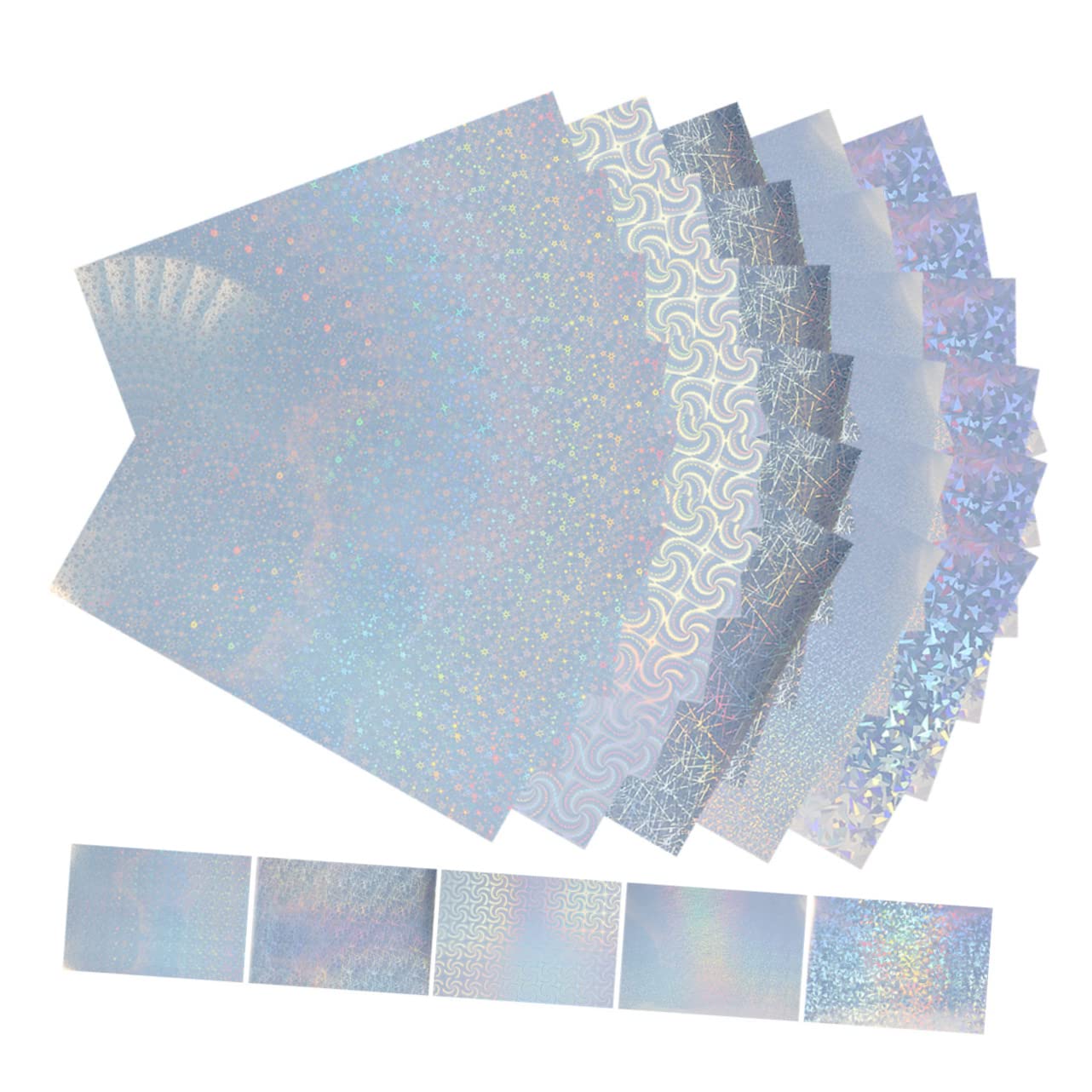 Feuille holographique laminée à froid avec adhésif transparent pour imperméabiliser vos stickers