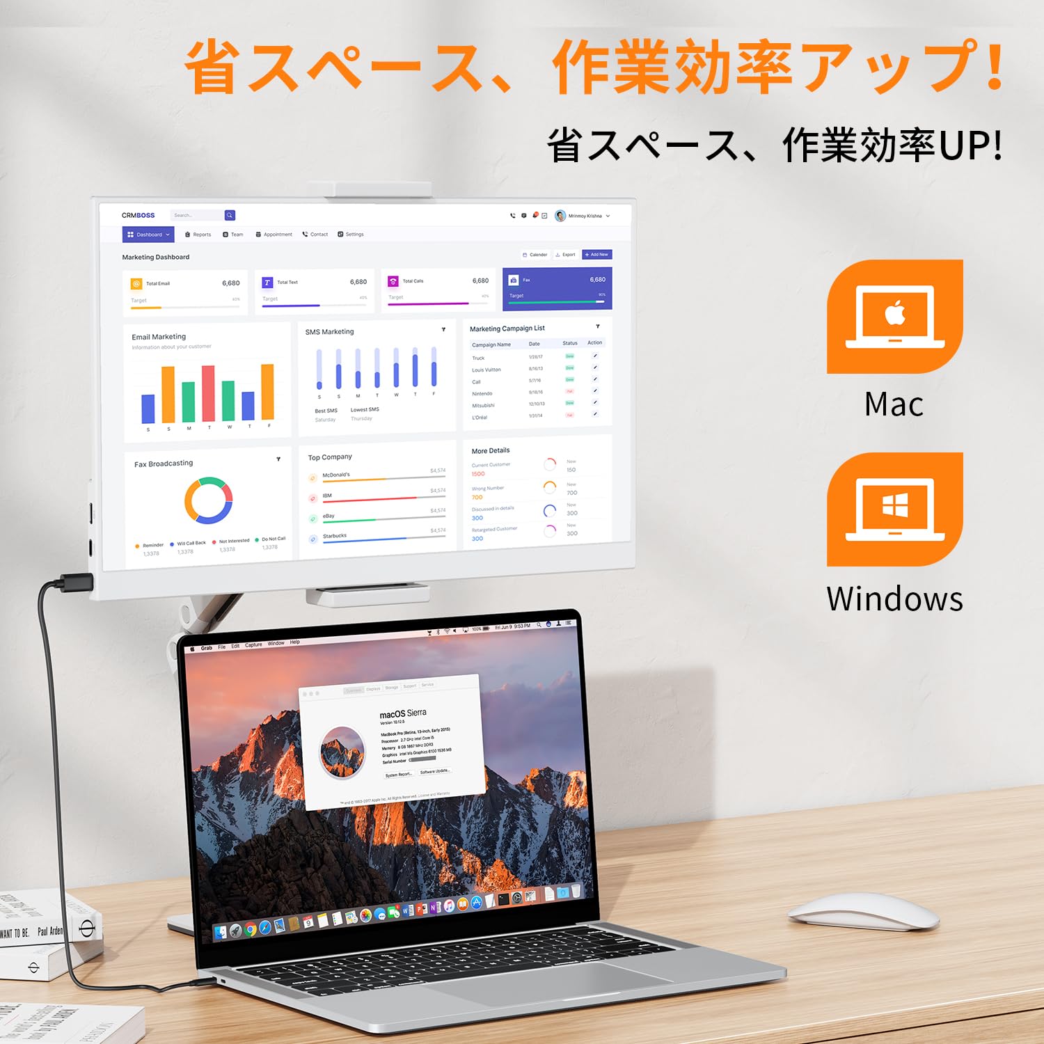 Amazon.co.jp: KEEPTIME モバイルモニター 15.6