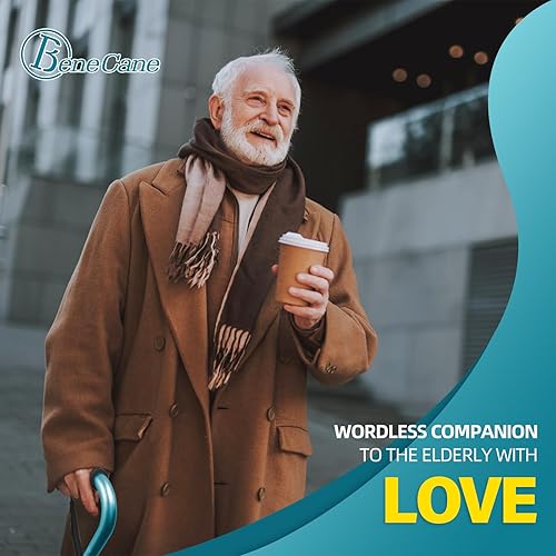 Vista 54 de BeneCane Bastón ajustable con mango acolchado suave compensado para hombres y mujeres, base de estabilidad extra ligera, cómoda, ayuda de movilidad