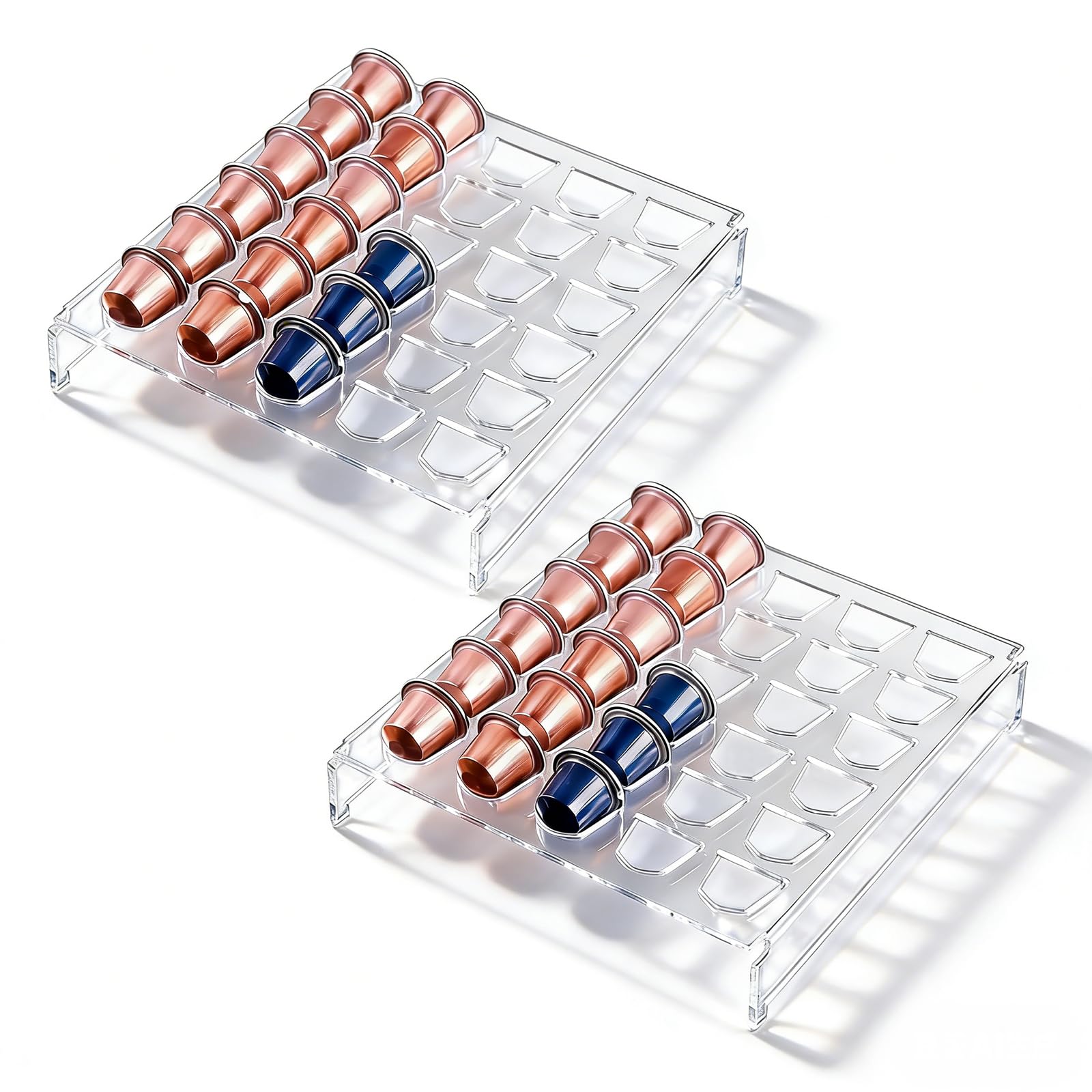 Organisateur capsules Nespresso Vertuo en acrylique pour ranger 30 dosettes facilement