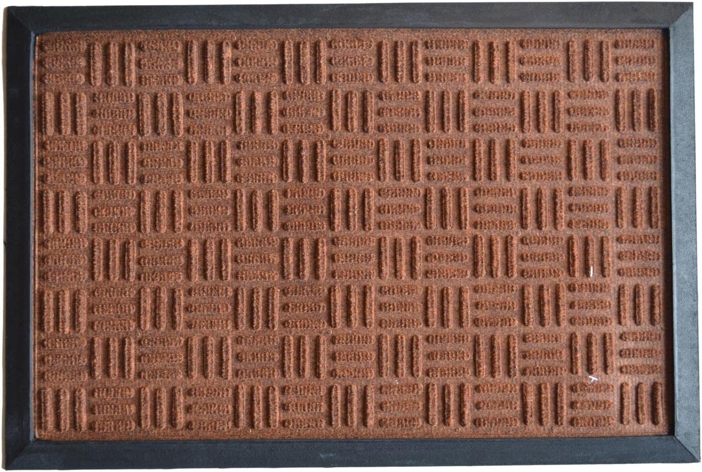 Imports Decor Synthetic Rubber Mat, 16-Inch by 24-Inch, Brown