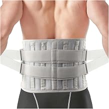 Back Brace for Men Women Lower with 6 Stays, Adjustable Support Belt for Work, Anti-skid LumbarSmall