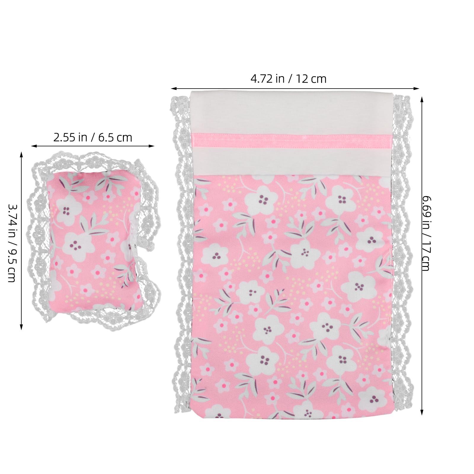 Toyvian 1 Set Doll House Sheets Doll House Bed Accessories Kit Mini Bedsheet Mini Bedding for Bed Decorations Bedroom Accessories ature Bedsheet - Image 2