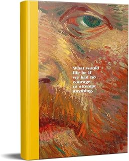 كشكول بغلاف مقوى مقاس A5 بتصميم فان جوخ، 200 الصفحات