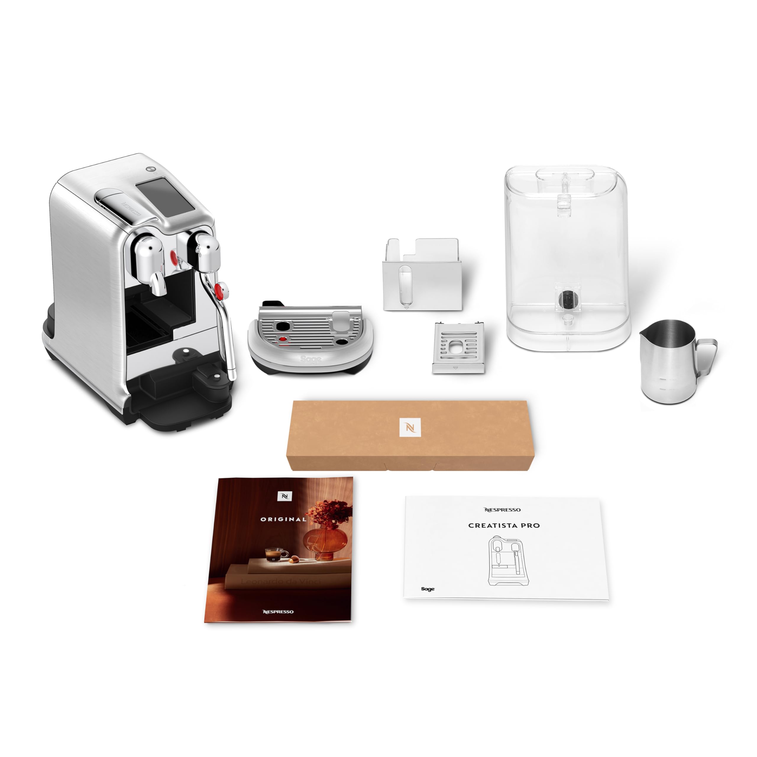 Nespresso Creatista Pro Kaffeemaschine von Sage, Edelstahl, Brushed Stainles Steel