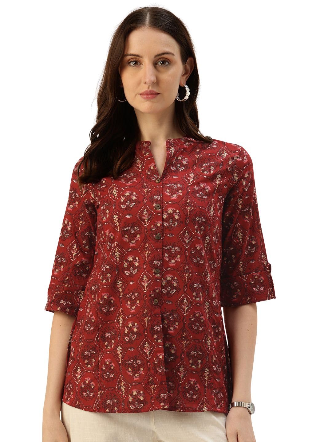 feranoid Printed Mandarin Shirt – Casual & Chic (S-3XL)-picture-53