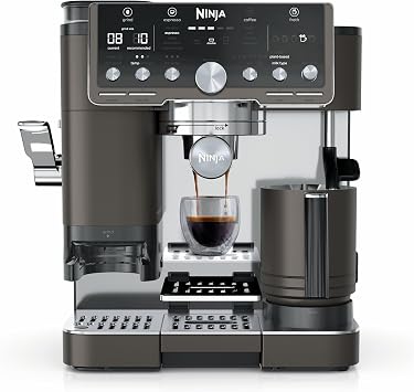 Ninja Luxe Cafe Pro Series, Espresso, Cold Brew, Hot Water, ES701BR | Drip Coffee, Integrated Tamper, Built-in Grinder, Hands-Free Frother for Cappuccinos, Lattes, Americanos, Dairy or Non-Dairy