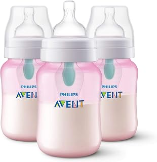 Philips AVENT 9oz Anti-Colic Bottles with AirFree Vent, Pink