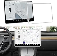 Vista 9 de frani Protector de Marco de Pantalla Negro Diseñado para Tesla Modelo 3 (2025-2017), Tesla Modelo Y (2025-2020), Accesorios de Decoración
