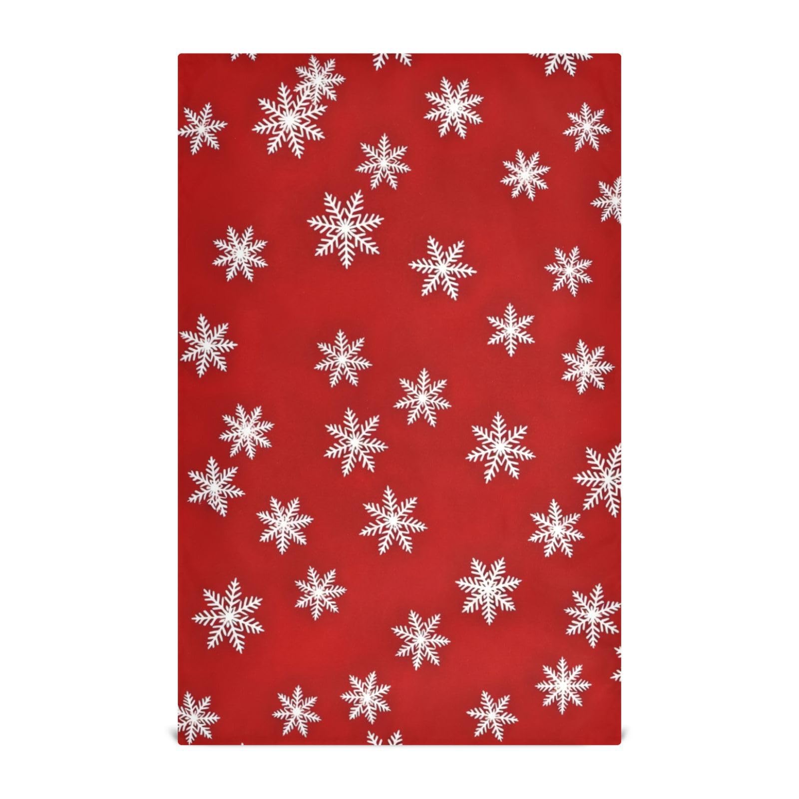Torchons de cuisine rouge flocon de neige GAIREG grand format 71x45 cm lot de 6