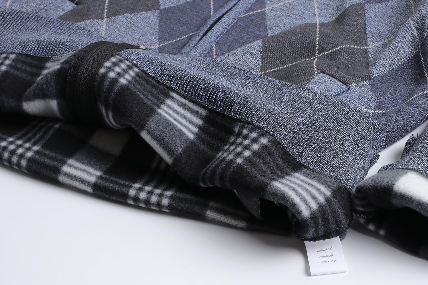 Suéter de Punto Cremallera Cálido para Hombre Chaqueta Manga Larga Cuello Alto