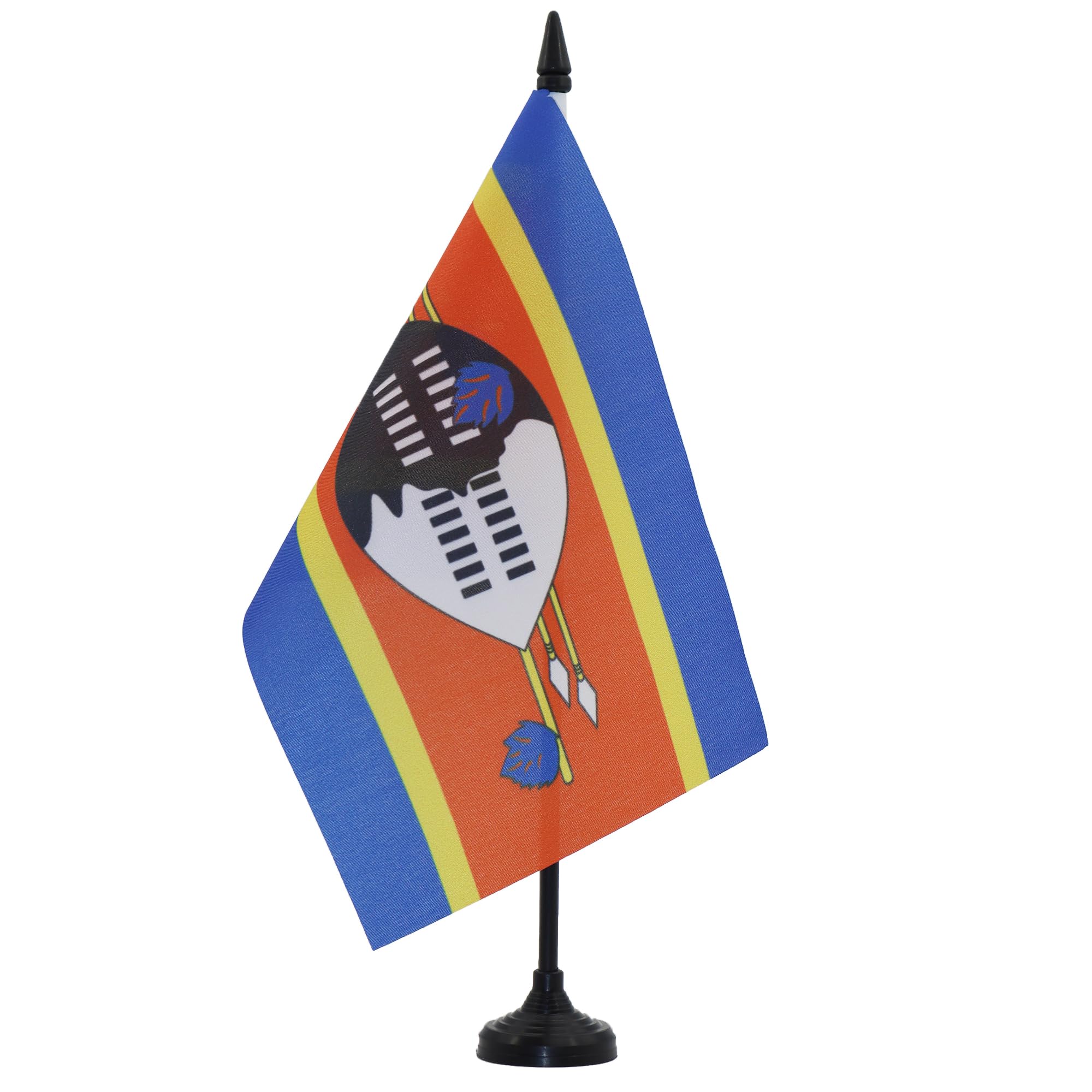 AZ FLAG Swaziland Table Flag 6x8 in 100D Polyester Plastic Base