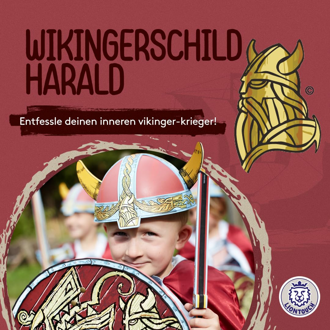 Liontouch - Wikingerschild | Für Kinder ab 3 Jahren | Chief Haralds mittelalterliches Spielzeug für kleine Krieger Rollenspiele | Sicheres & langlebiges Kampf-Accessoire für Verkleidung & Kostüme