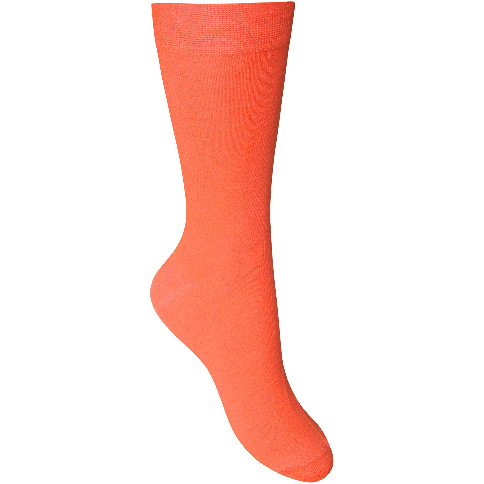 Teddyt's Women's Neon Orange Super Soft Bright Fluorescent Neon Everyday Fashion Socks (Neon Orange)