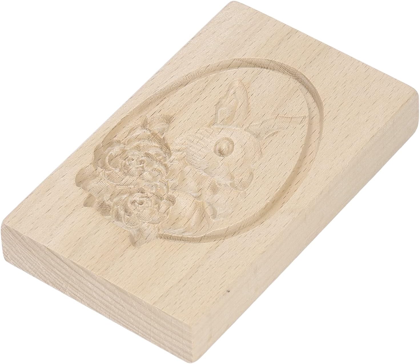 Cookie Stamp Wooden Cookie Easy Release Reusable Washable Carved Biscuit Press Stamp for Home Kitchen