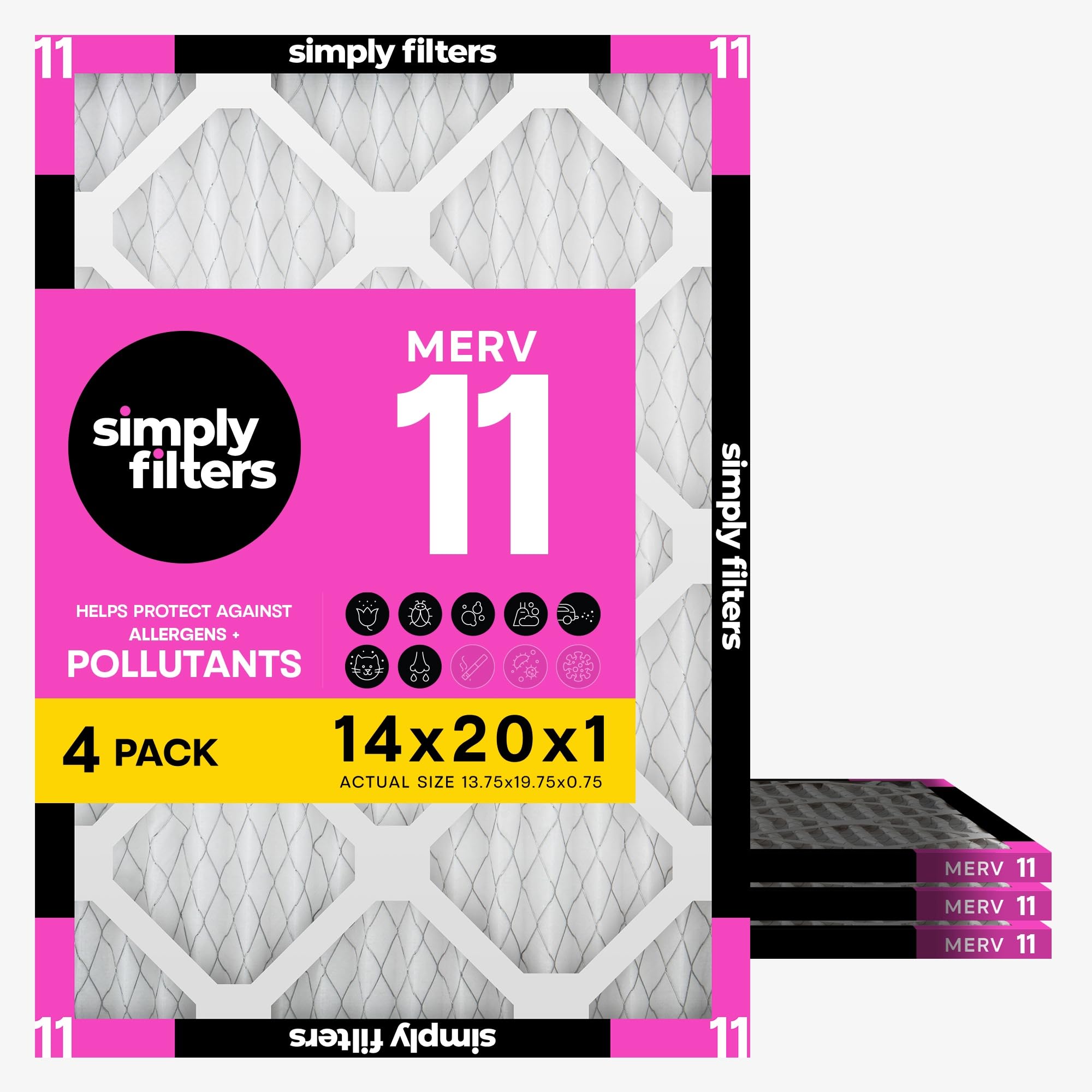 Simply 14x20x1 MERV 11 4-Pack