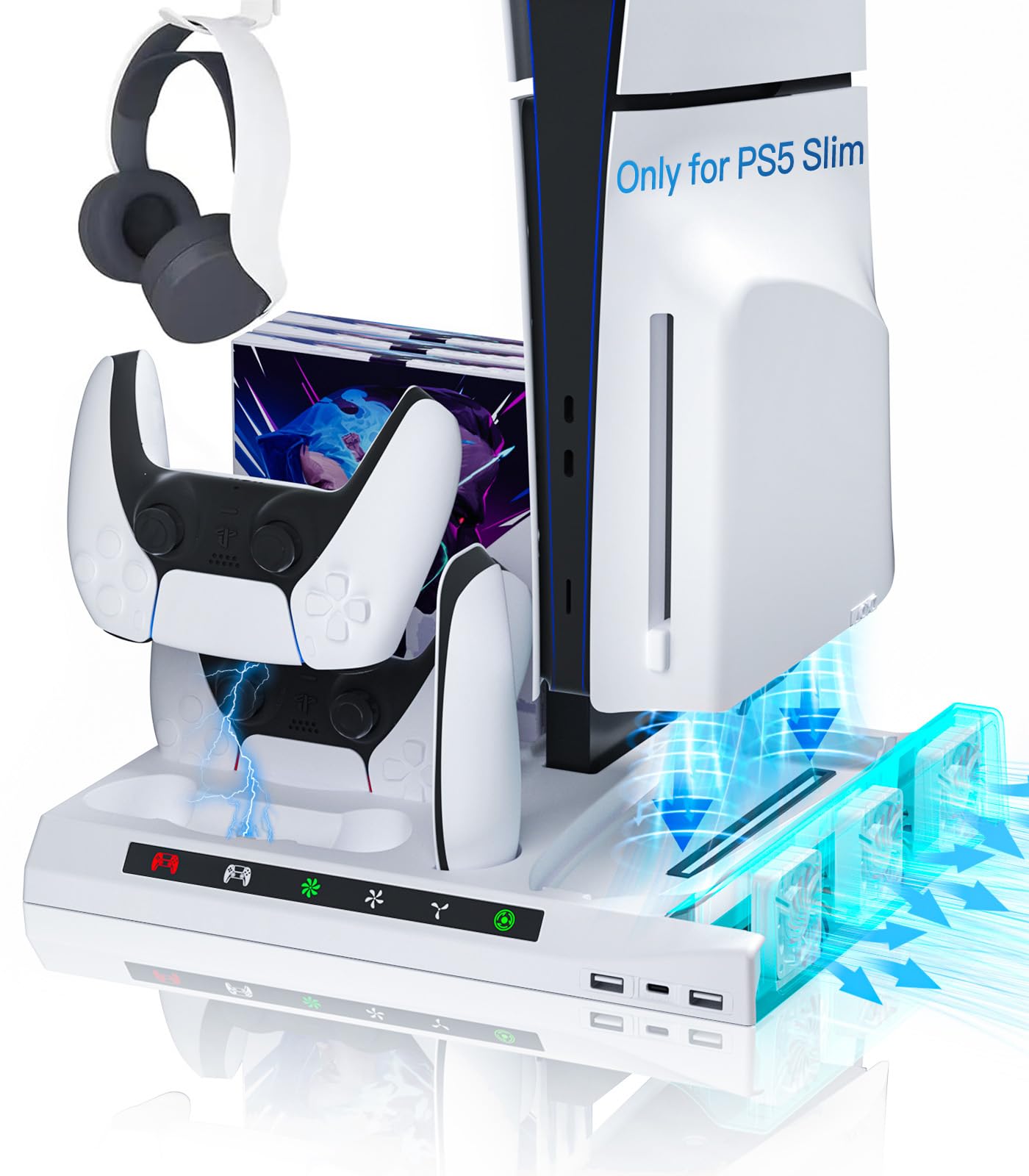 Amazon.com: PS5 Slim Cooling Station，Charging Controller 
