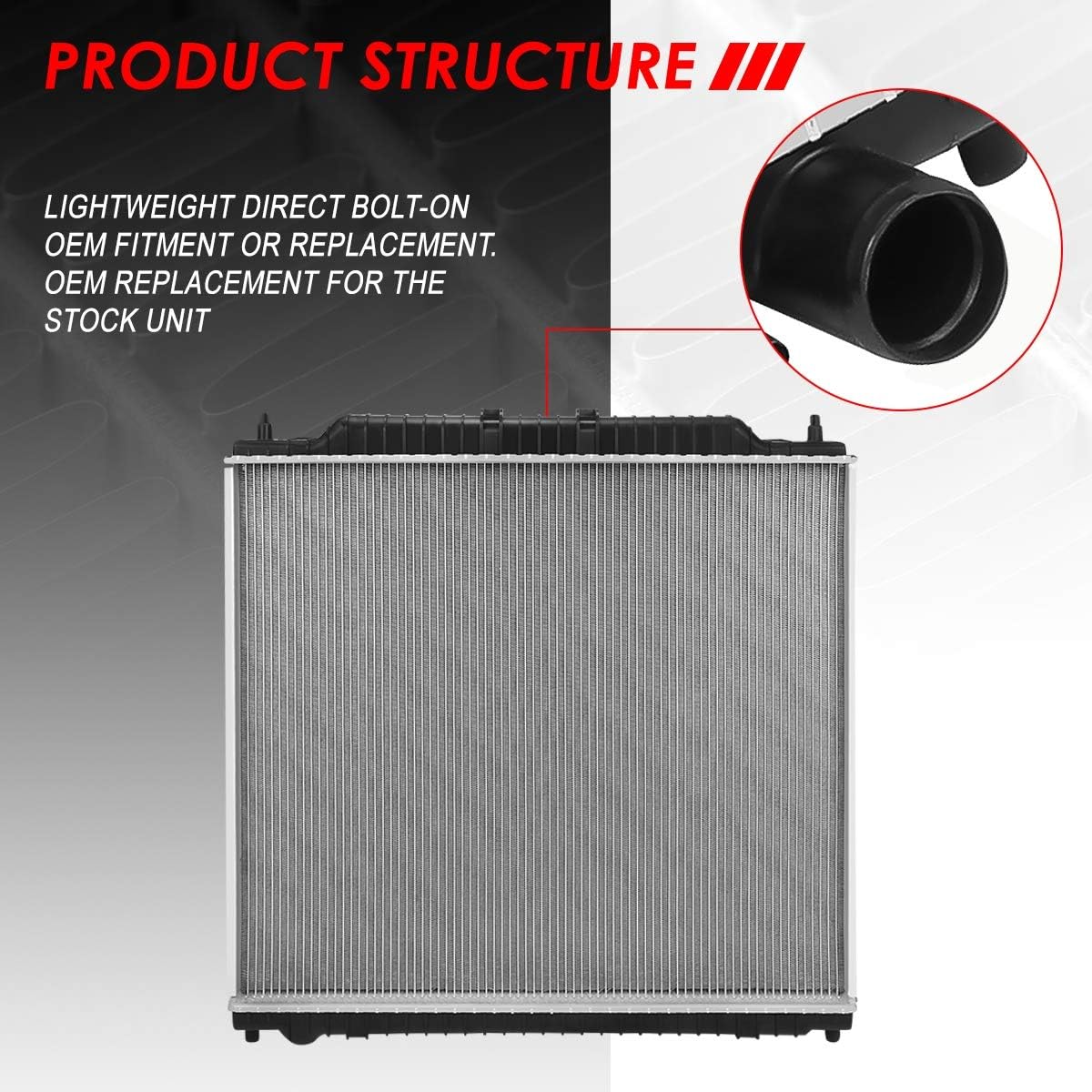 Auto Dynasty Radiator Compatible with 03-07 Ford F150 Heritage F250 F350 F450 F550 Super Duty 4.8L 5.4L 6.8L, DPI 2886 Factory Style 1-Row Cooling Radiator, Aluminum Core