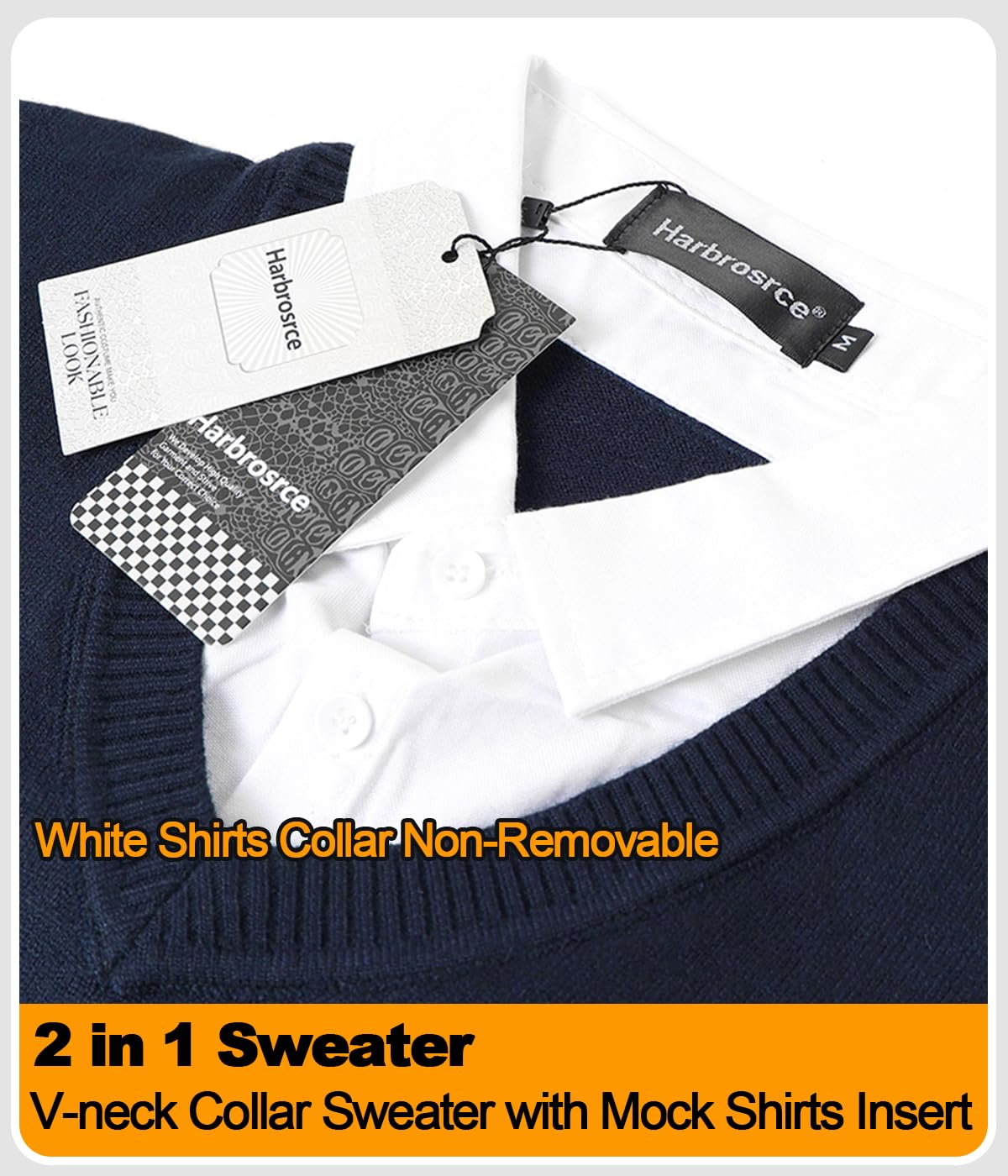 Jersey de Punto Fino con Cuello en V para Hombre Slim-Fit Sudadera Basico Pullover Invierno Caliente Suéter Pulóver Sweater de Manga Larga