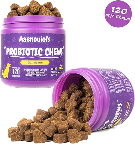 Miniatura 7 de Probióticos para perros, probióticos para perros y enzimas digestivas, salud y apoyo inmunológico. Alivia el estreñimiento, el mal aliento, la