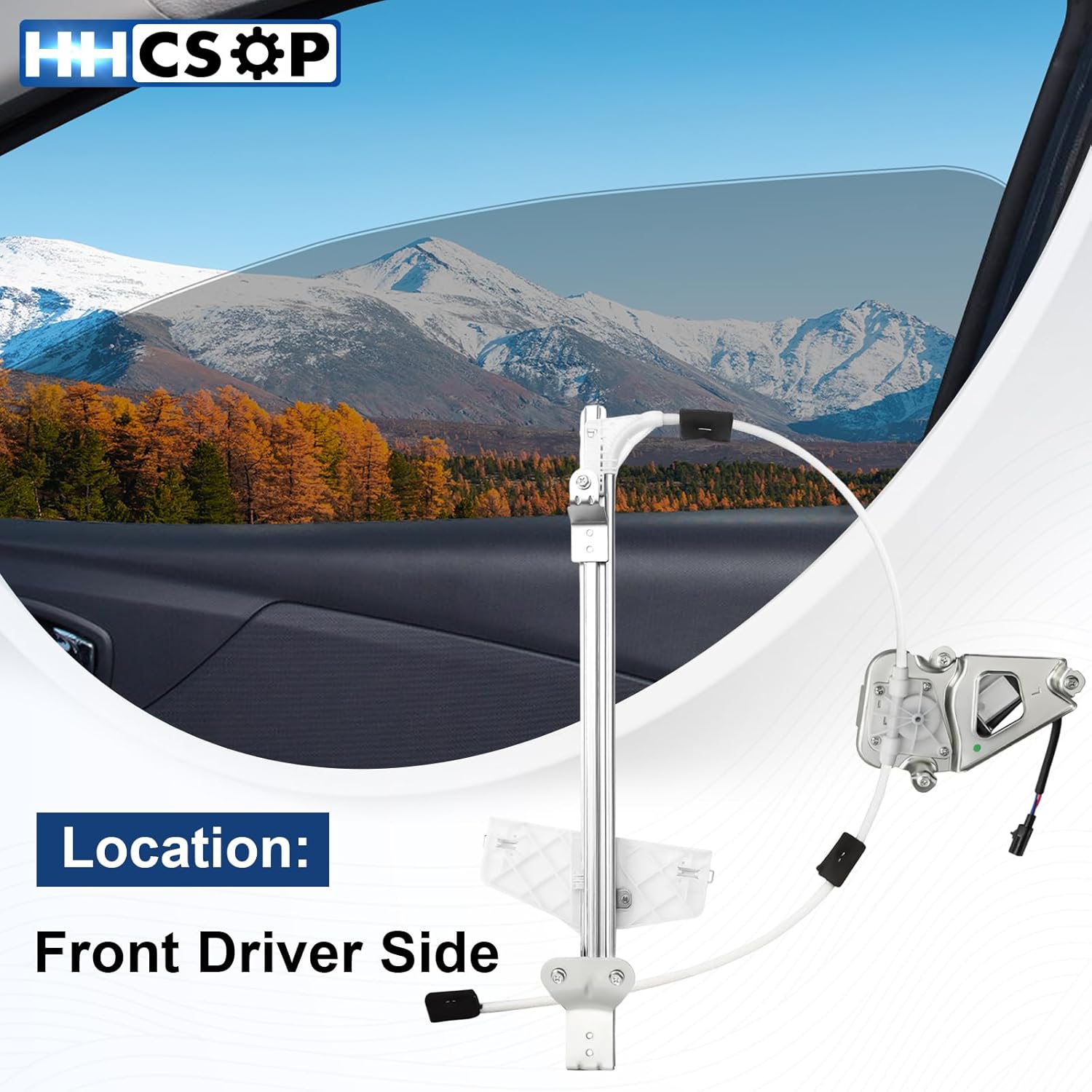 Front Left Driver Side Power Window Regulator w/Motor Assembly Fit for 2002 2003 2004 2005 2006 Jeep Liberty KJ Replace 741-526