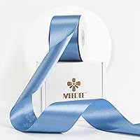 Vista 84 de MEEDEE - Cinta de satén blanca de 2 pulgadas, cinta blanca de lujo de doble cara de 25 yardas, cintas de seda para envoltorios de regalo