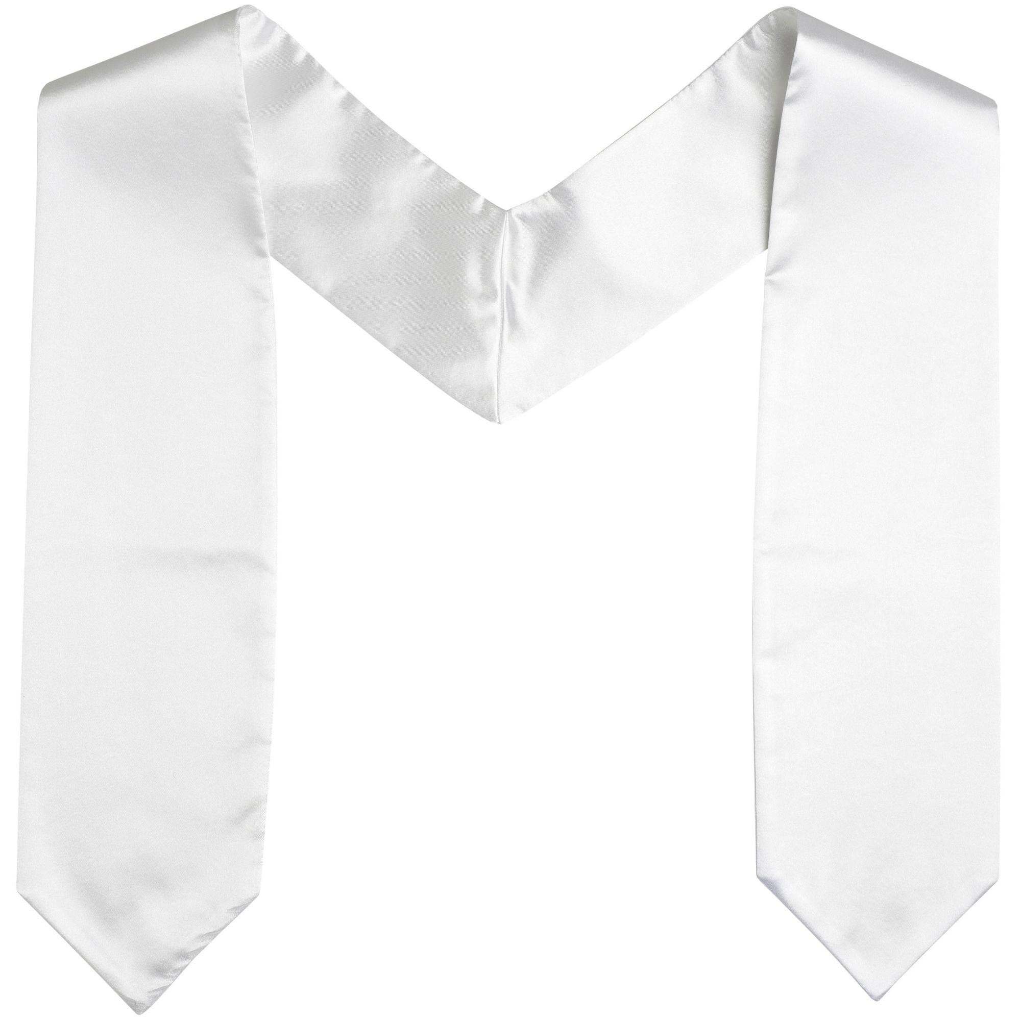 Ashington Ceremonial Gowns Men's White Ashington Graduation Stole And Church Ceremony Sash - Graduation Clothing For School Academic Or Religious Events